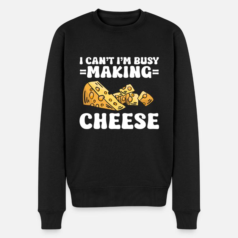 Cheese Making Cheese Lover - Männer Premium Bio Pullover - Schwarz