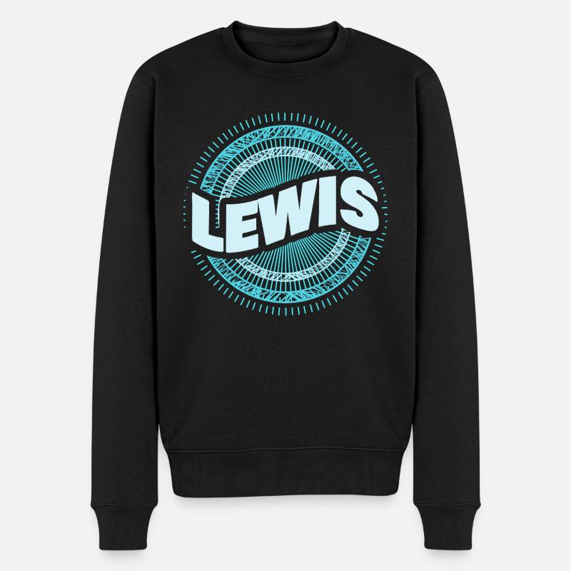 Lewis - Männer Premium Bio Pullover - Schwarz
