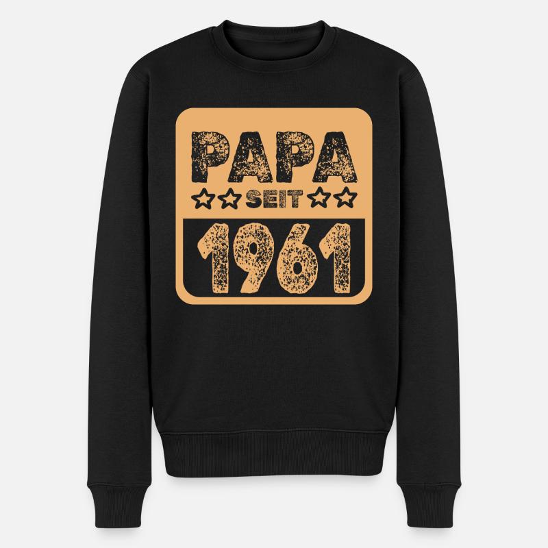 1961 - Männer Premium Bio Pullover - Schwarz