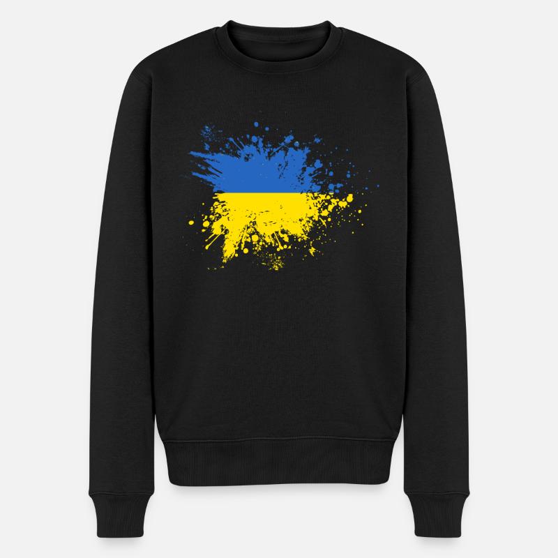 Drapeau Ukrainien Drapeau drapeau ukrainien - Pull Premium bio Homme - noir