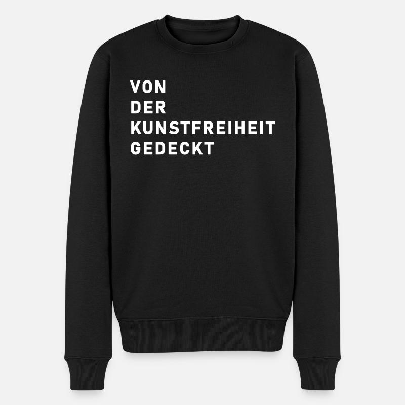Von der Kunstfreiheit gedeckt - Männer Premium Bio Pullover - Schwarz