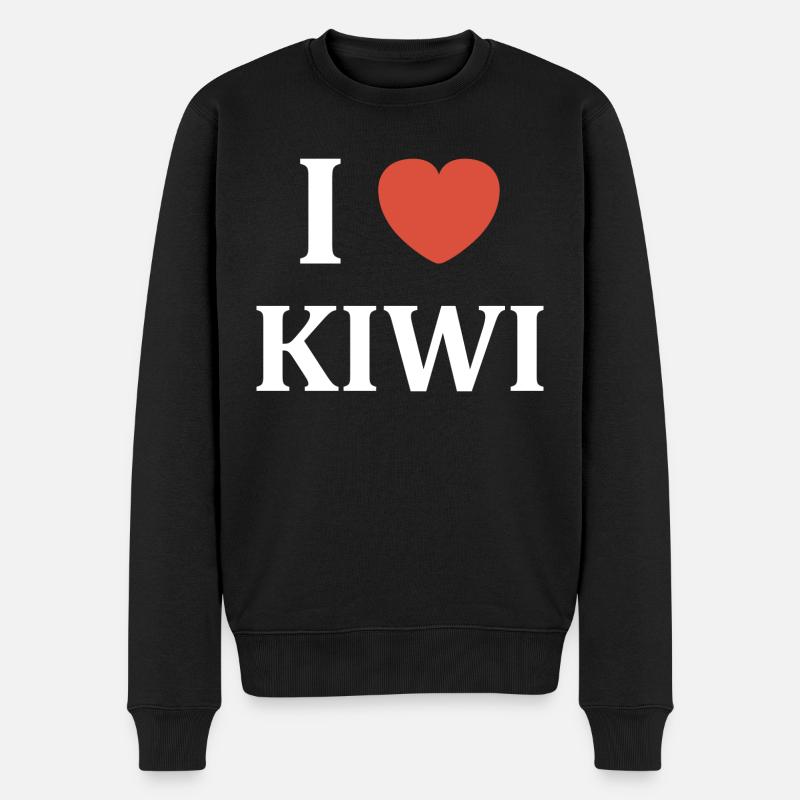 i love kiwi - Pull Premium bio Homme - noir