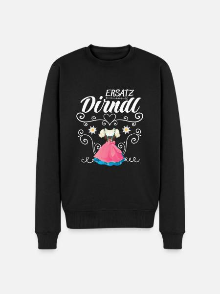 Dirndl Ersatz - Männer Premium Bio Pullover - Schwarz