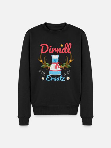 Dirndl Ersatz - Männer Premium Bio Pullover - Schwarz