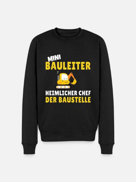 Kinder Bauleiter Bauarbeiter - Bauherr - Männer Premium Bio Pullover - Schwarz