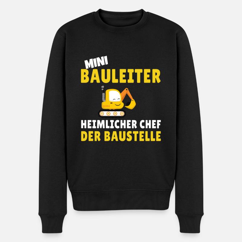 Kinder Bauleiter Bauarbeiter - Bauherr - Männer Premium Bio Pullover - Schwarz