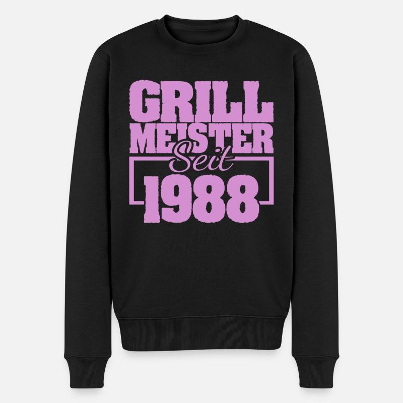 1988 - Männer Premium Bio Pullover - Schwarz