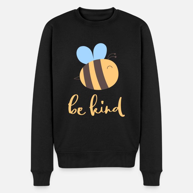 Be Kind Biene - Männer Premium Bio Pullover - Schwarz