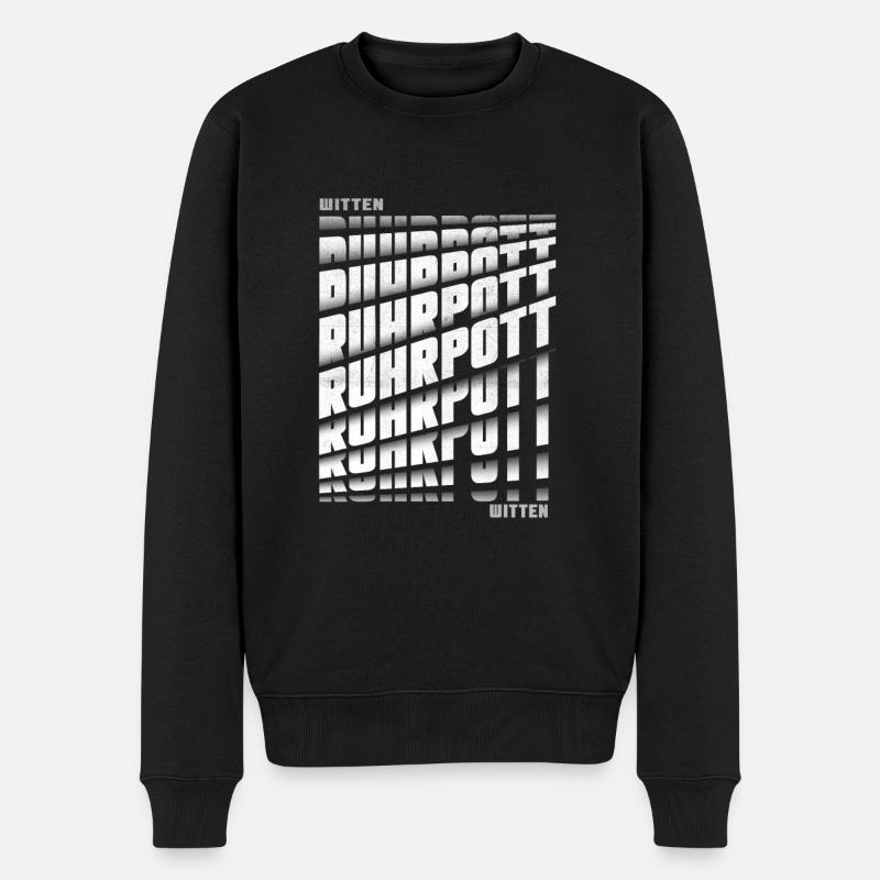 Ruhrpott Witten - Männer Premium Bio Pullover - Schwarz