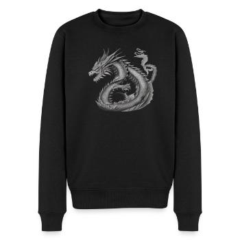 Japanese Dragon Japan Dragon Motif - Men's Premium Organic Jumper - black - Front - Nico (187cm)