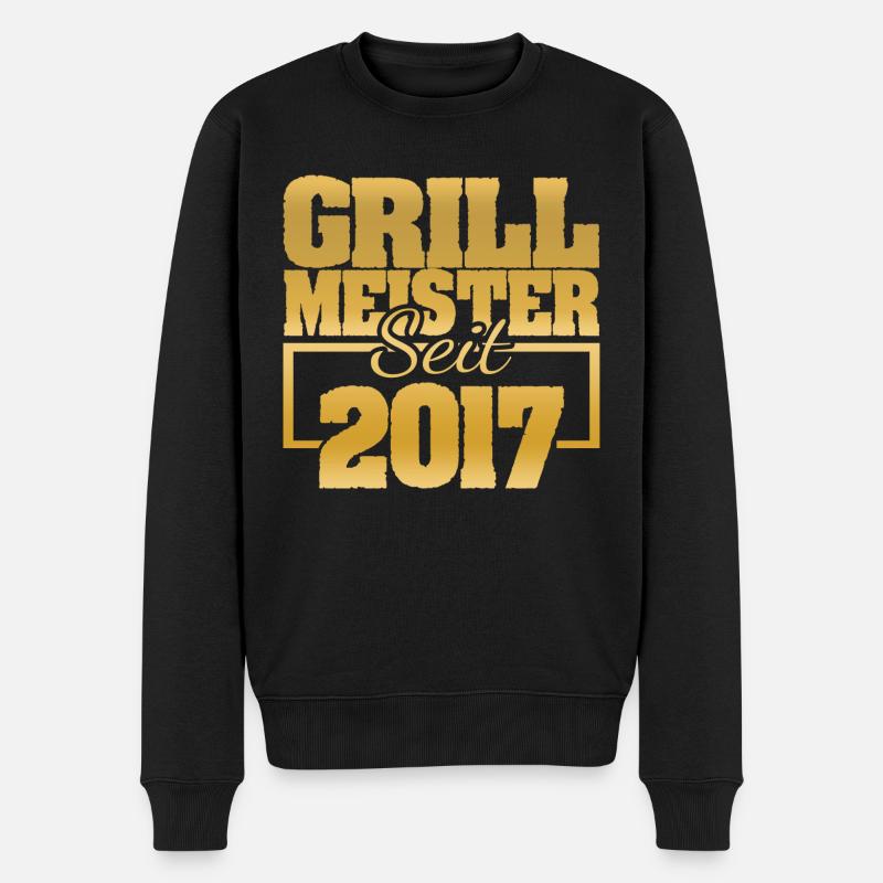 Grillfleisch 2017 - Männer Premium Bio Pullover - Schwarz