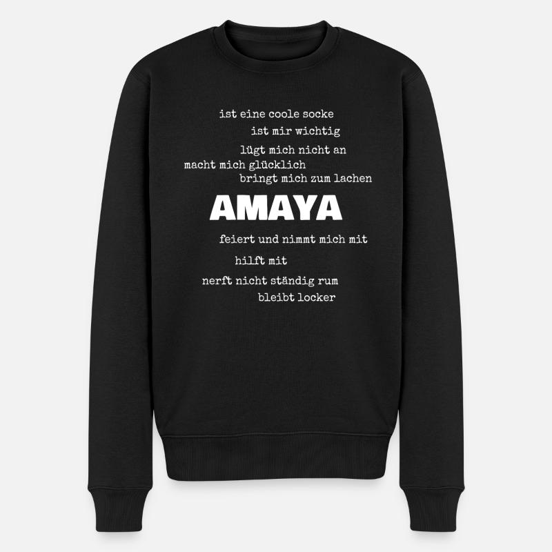 Amaya comme dictons - Pull Premium bio Homme - noir