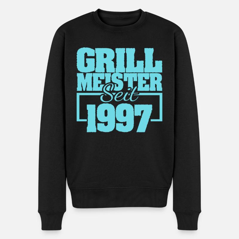Grillbesteck 1997 - Männer Premium Bio Pullover - Schwarz