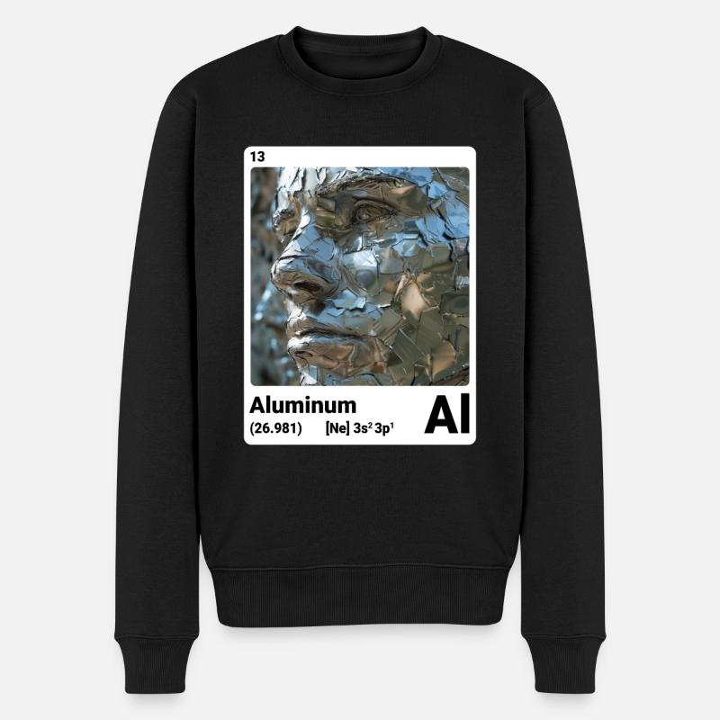 Periodensystem-Element Aluminium (Al) 013 - Männer Premium Bio Pullover - Schwarz