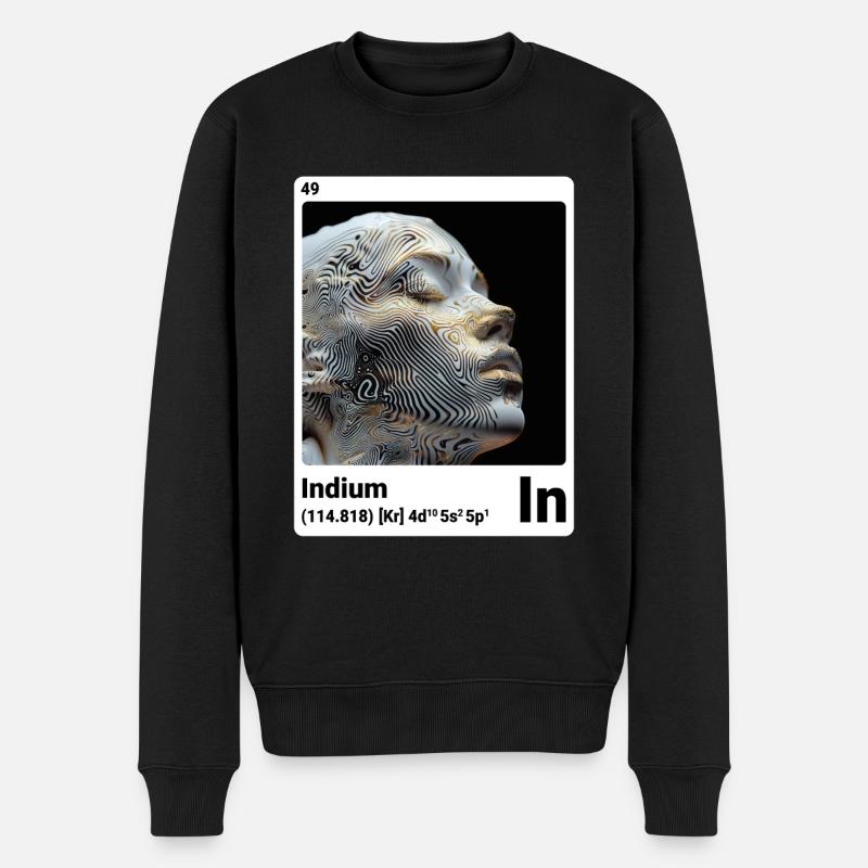 AI am Indium (wt) - Männer Premium Bio Pullover - Schwarz