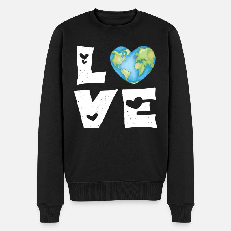 Amour Terre Cœur - Pull Premium bio Homme - noir