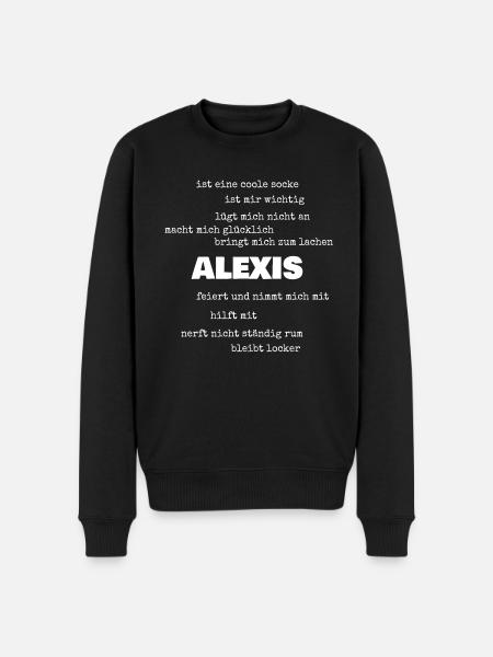 Alexis as sayings - Men's Premium Organic Jumper - black