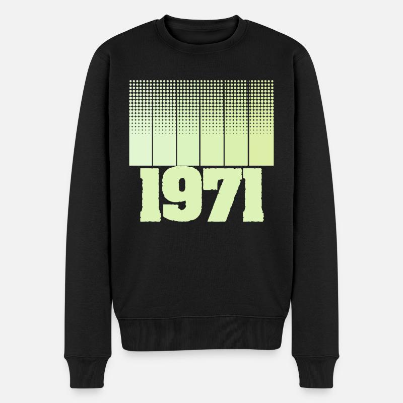 Spielfeld 1971 - Männer Premium Bio Pullover - Schwarz
