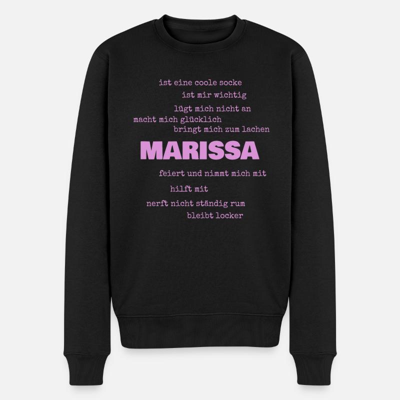 Marissa als Sprüche - Männer Premium Bio Pullover - Schwarz