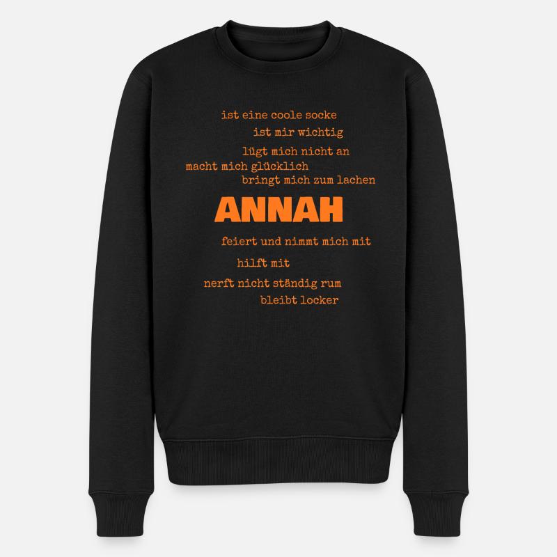 Annah - Pull Premium bio Homme - noir