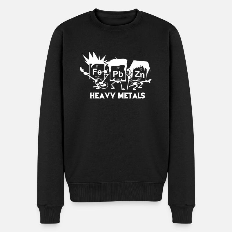 Funny Chemistry Gift - Heavy Metals - Männer Premium Bio Pullover - Schwarz