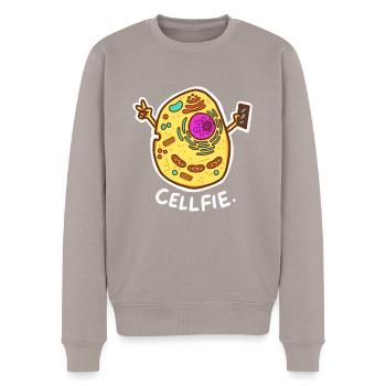 Cell-Fie Funny Science Biology - Pull Premium bio Homme - taupe - Devant - Nico (187cm)