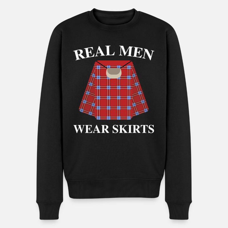 Les vrais hommes portent des jupes - Pull Premium bio Homme - noir