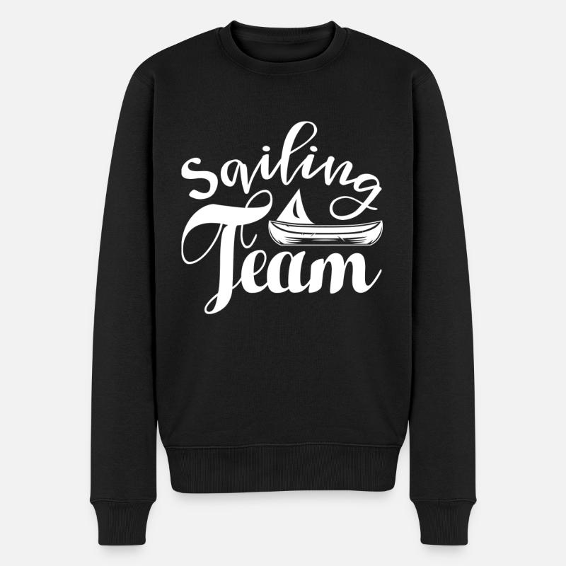 SEGEL TEAM - Männer Premium Bio Pullover - Schwarz