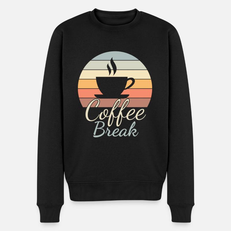 Pause-café - Amateurs de café - Pull Premium bio Homme - noir
