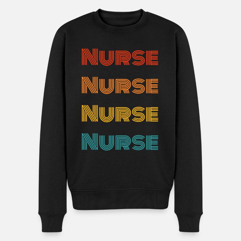 Krankenschwester Krankenschwester Krankenschwester - Männer Premium Bio Pullover - Schwarz