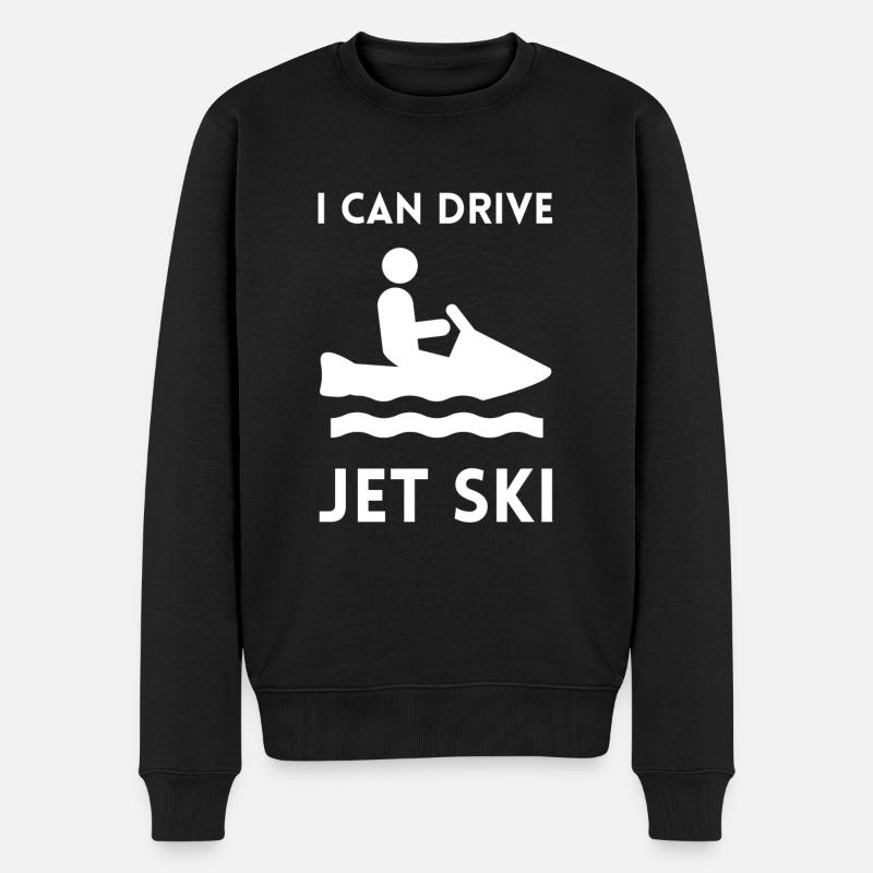Ich Kann Jetski Fahren - Männer Premium Bio Pullover - Schwarz