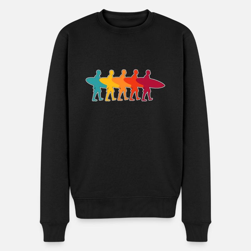 Design de surf rétro - Pull Premium bio Homme - noir