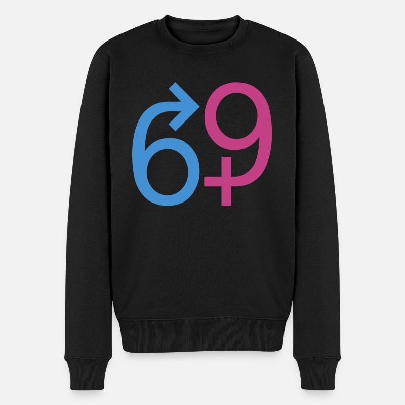 69 Hetero - Männer Premium Bio Pullover - Schwarz