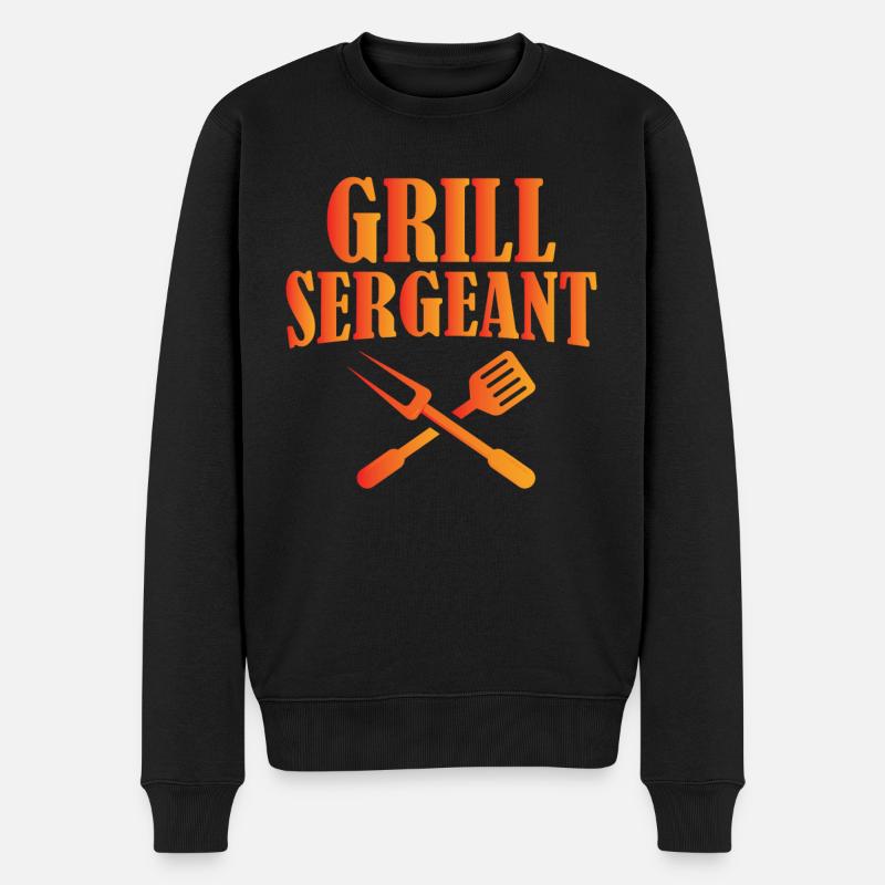 Grill Sergeant - Männer Premium Bio Pullover - Schwarz