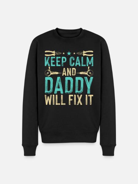 Daddy Will Fix It - DIY - Men's Premium Organic Jumper - black
