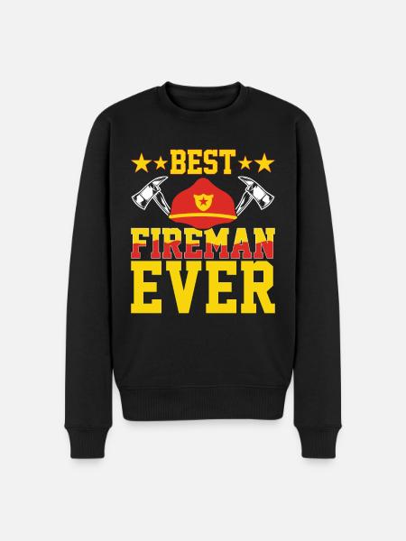 Best Firefighter Ever - Firefighter - Men's Premium Organic Jumper - black