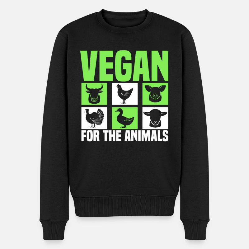 Vegans pour les animaux - véganisme - Pull Premium bio Homme - noir