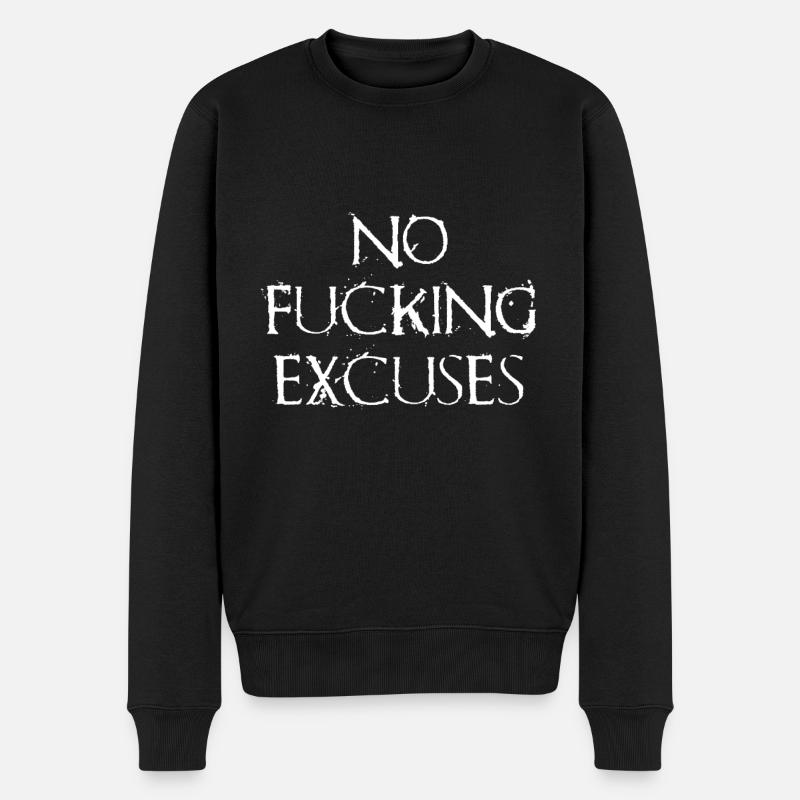 No Damn Excuses - Motivation - Pull Premium bio Homme - noir