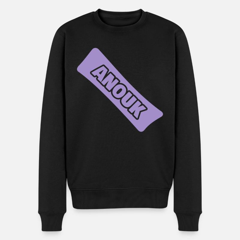 Naissance Nom Prénom Anouk - Pull Premium bio Homme - noir