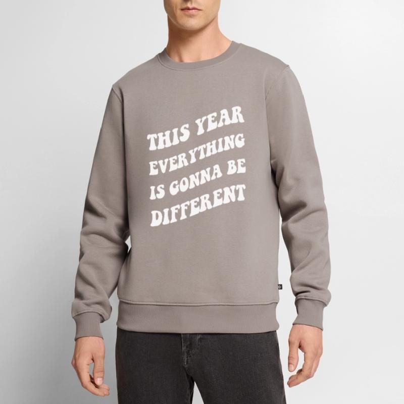 This year everything will be different Men's Premium Organic Jumper