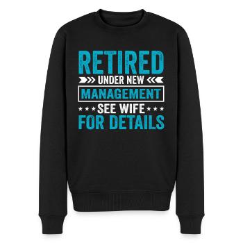 pensionné retraite humour idée cadeau grand-père - Pull Premium bio Homme - noir - Devant - Nico (187cm)