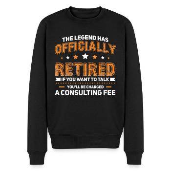 Retraité Pension de retraite Humour Idée cadeau Grand-père - Pull Premium bio Homme - noir - Devant - Nico (187cm)