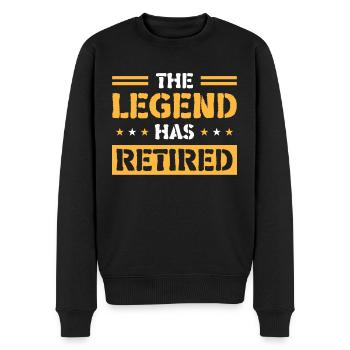 Retraité Pension de retraite Humour Idée cadeau Grand-père - Pull Premium bio Homme - noir - Devant - Nico (187cm)