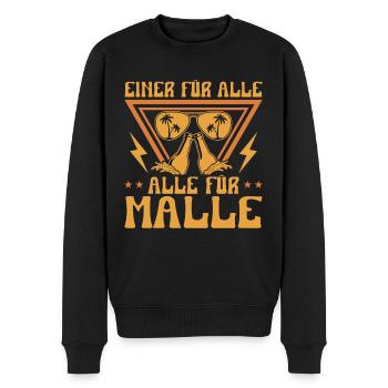 Mallorca Party Einer Für Alle Alle Für Malle - Männer Premium Bio Pullover - Schwarz - Vorne - Nico (187cm)