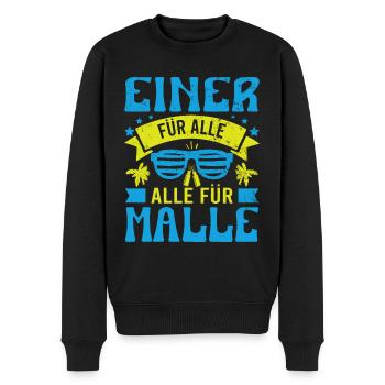 Mallorca Party Einer Für Alle Alle Für Malle - Männer Premium Bio Pullover - Schwarz - Vorne - Nico (187cm)