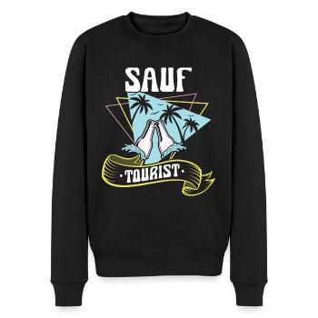 Mallorca Party Humor Spruch Sauf Tourist - Männer Premium Bio Pullover - Schwarz - Vorne - Nico (187cm)