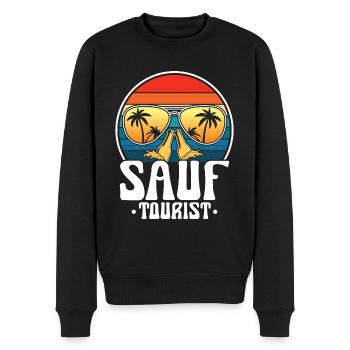Mallorca Party Humor Spruch Sauf Tourist - Männer Premium Bio Pullover - Schwarz - Vorne - Nico (187cm)
