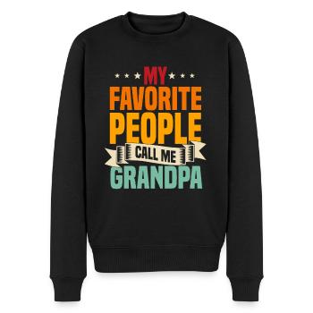 Opa Großvater Mes gens préférés m’appellent grand-père - Pull Premium bio Homme - noir - Devant - Nico (187cm)