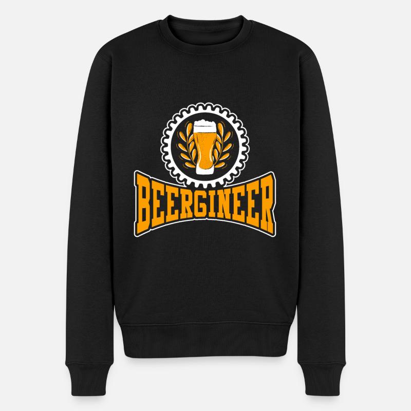 Bierbrauer - Männer Premium Bio Pullover - Schwarz