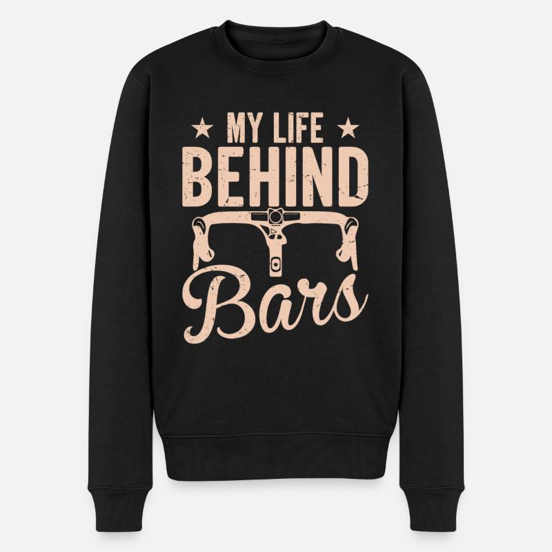 Mein Leben Hinter Gittern - Männer Premium Bio Pullover - Schwarz